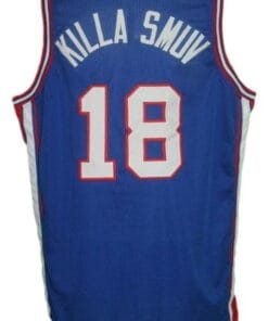 Killa Smuv #18 Pros Basketball Jersey Sewn Blue