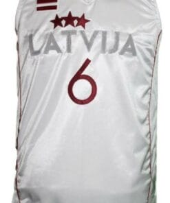 Kirstaps Porzingis Team Latvia Basketball Jersey White 1