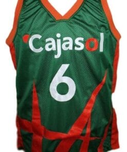 Kristaps Porzingis 6 Cajasol Sevilla Basketball Jersey Green 1