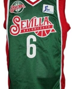 Alternative view of Kristaps Porzingis #6 Sevilla Baloncesto Basketball Jersey New Green