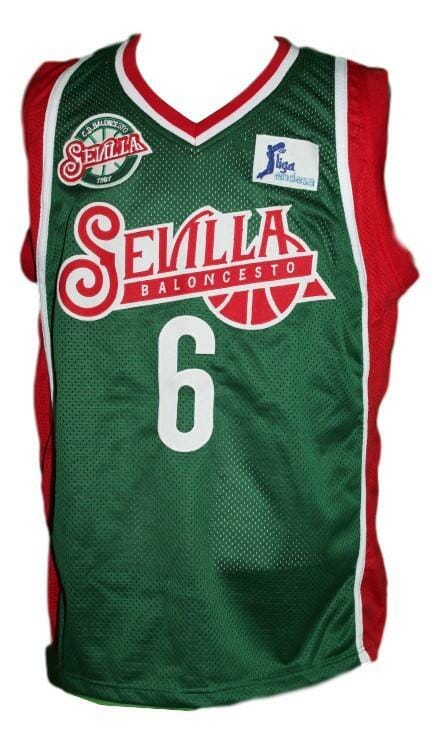 Kristaps Porzingis #6 Sevilla Baloncesto Basketball Jersey New Green - Image 2