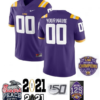 Custom LSU Jersey Name and Number NCAA Football Jerseys Purple
