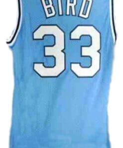 Larry Bird #33 College Basketball Jersey Sewn Blue