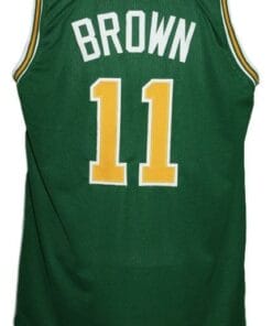 Larry Brown #11 Washington Caps Retro Aba Basketball Jersey Green