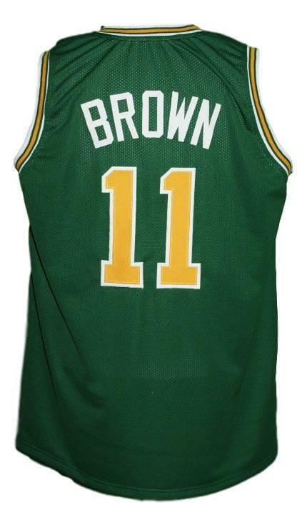 Larry Brown #11 Washington Caps Retro Aba Basketball Jersey Green