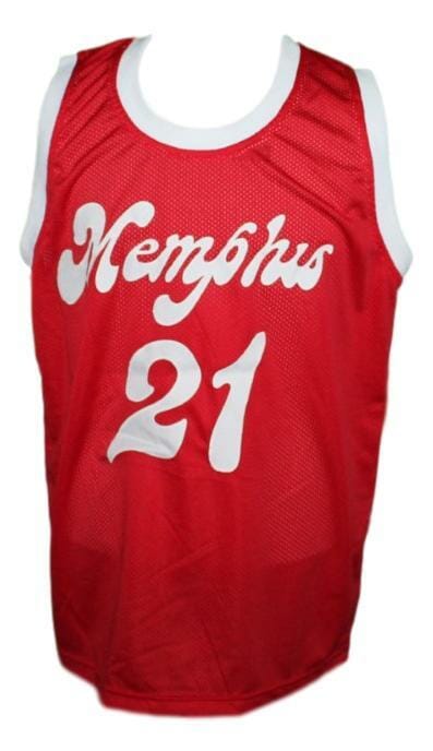Larry Finch #21 Memphis Sounds Aba Basketball Jersey Red - Image 2