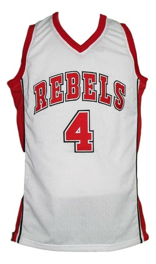 Larry Johnson #4 College Basketball Jersey White - Image 2