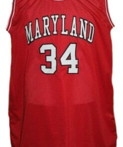 Alternative view of Len Bias #34 College Basketball Jersey Red