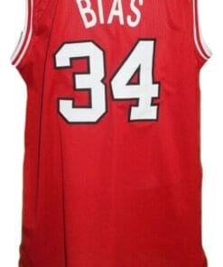 Len Bias #34 College Basketball Jersey Red