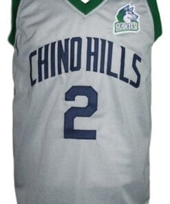 Alternative view of Lonzo Ball #2 Chino Hills Huskies Basketball Jersey Grey