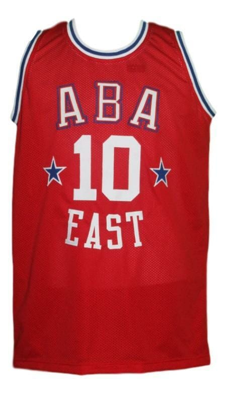 Louis Dampier #10 Aba East All Star Basketball Jersey Red - Image 2