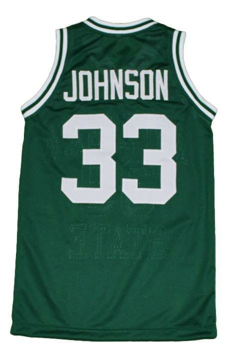Magic Johnson #33 Michigan State Basketball Jersey Green