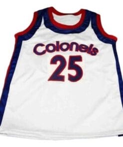 Alternative view of Maurice Lucas #25 Colonels Kentucky Basketball Jersey White
