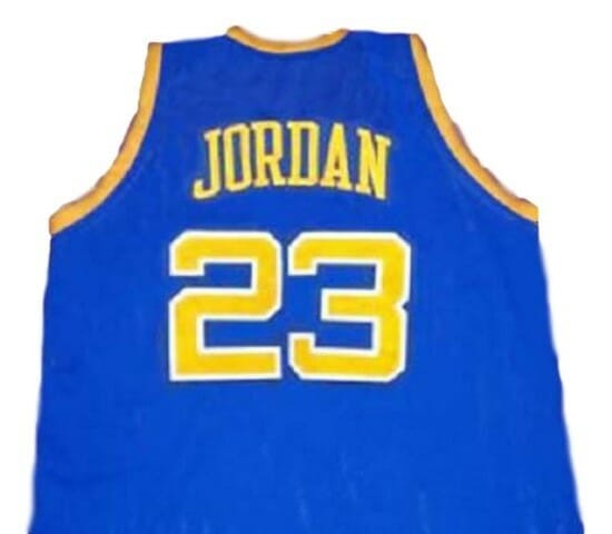 Michael Jordan #23 BUCS Laney High School Basketball Jersey Blue