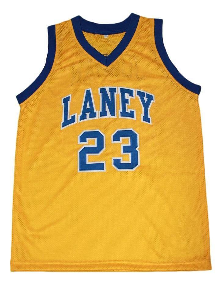 Michael Jordan #23 Laney High School Basketball Jersey Yellow - Image 2