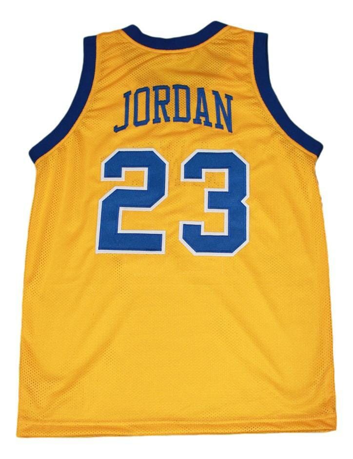 Michael Jordan #23 Laney High School Basketball Jersey Yellow