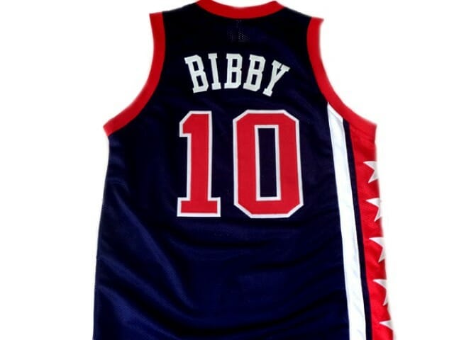 Mike Bibby #10 Team USA Basketball Jersey Navy Blue