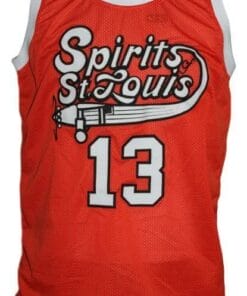 Moses Malone #13 Spirits Of St Louis Aba Basketball Jersey Orange