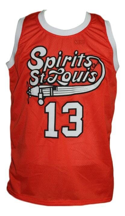 Moses Malone #13 Spirits Of St Louis Aba Basketball Jersey Orange