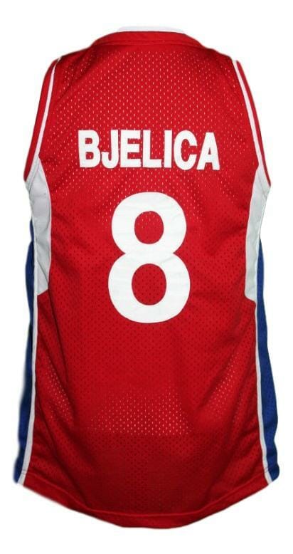 Nemanja Bjelica #8 Serbia Basketball Jersey New Sewn Red