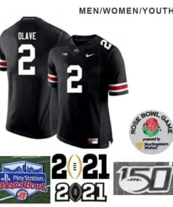 Ohio State Buckeyes #2 Chris Olave Jersey Football Black