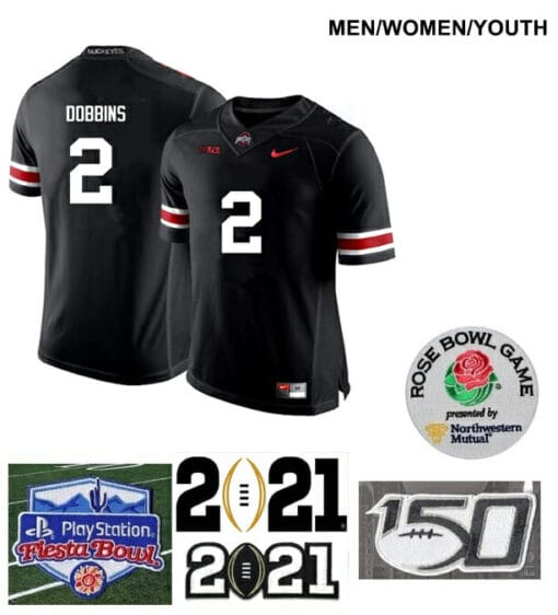 Ohio State Buckeyes #2 J.K. Dobbins College Football Jersey Black