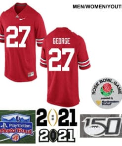 Ohio State Buckeyes #27 Eddie George Football Jersey Red
