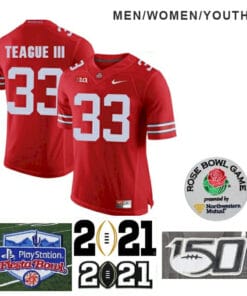 Ohio State Buckeyes #33 Master Teague Football Jersey Red