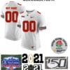 Custom Ohio State Jersey Name and Number Football White Jersey