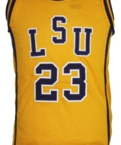 Pete Maravich #23 College Basketball Jersey New Sewn Yellow