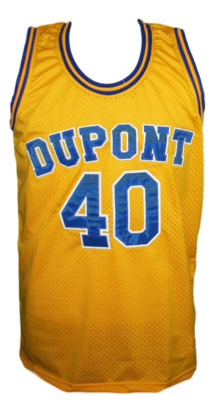 Randy Moss #40 Dupont High School Basketball Jersey Yellow