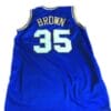 Roger Brown #35 Indiana Aba Retro Basketball Jersey Blue