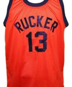 Rucker #13 Retro Vintage Basketball Jersey New Sewn Orange