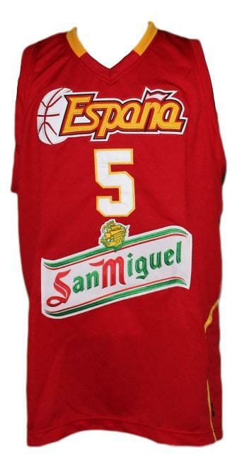 Rudy Fernandez Team Spain Espana Basketball Jersey New Sewn Red