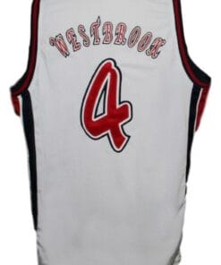 Russell Westbrook #4 Olympians HS Basketball Jersey Sewn White
