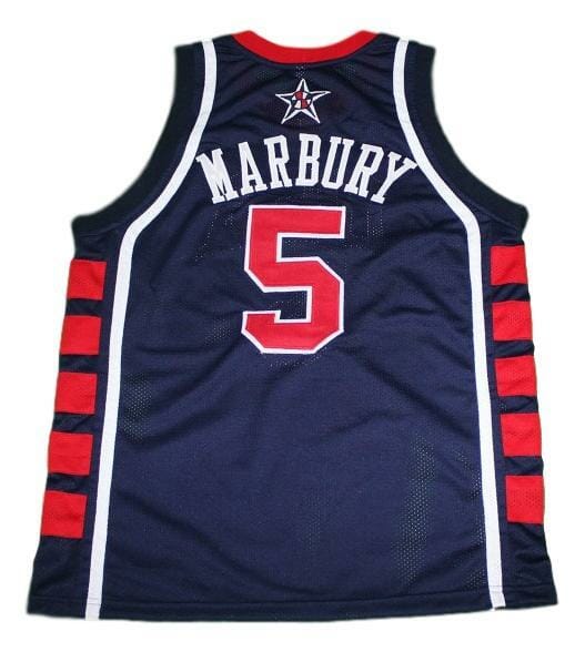 Stephon Marbury Team USA Basketball Jersey Sewn Navy Blue