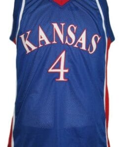 Sherron Collins #4 College Basketball Jersey Blue