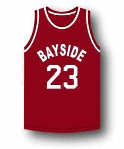 Alternative view of AC Slater #23 Bayside Saved By The Bell Basketball Jersey Maroon