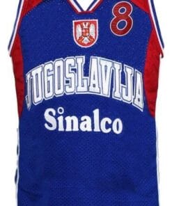 Stojakovic Jugoslavija Yugoslavia Basketball Jersey Blue