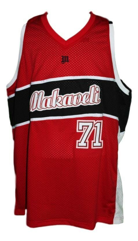 Tupac Shakur #71 Makaveli Hip Hop Custom Basketball Jersey Red