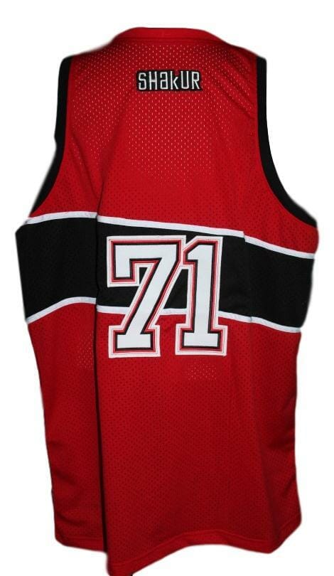Tupac Shakur #71 Makaveli Hip Hop Custom Basketball Jersey Red