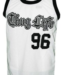 Tupac Shakur #96 Thug Life Custom Basketball Jersey White