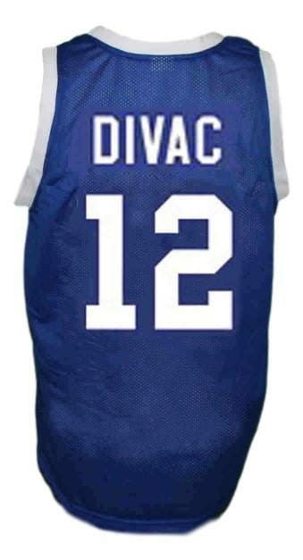 Vlade Divac #12 Rock n'Jock Basketball Jersey Sewn Blue