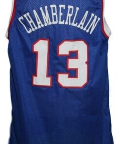 Wilt Chamberlain #13 Custom College Basketball Jersey New Sewn Blue
