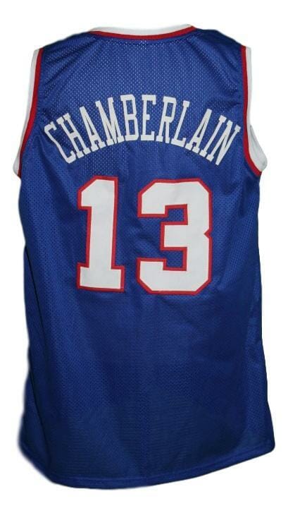 Wilt Chamberlain #13 Custom College Basketball Jersey New Sewn Blue
