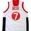 Steve Nash #7 Team Canada Basketball Jersey White