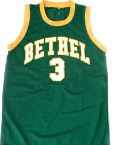 Alternative view of Allen Iverson #3 Bethel High School Basketball Jersey Green