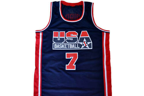Shawn Kemp #7 Team USA Basketball Jersey Navy Blue