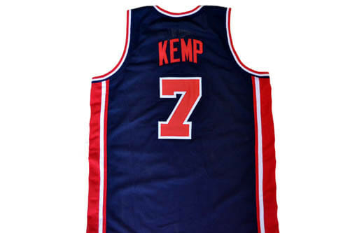 Shawn Kemp #7 Team USA Basketball Jersey Navy Blue