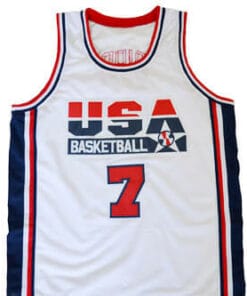Shawn Kemp #7 Team USA New Basketball Jersey White